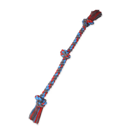Flossy Chews Cottonblend Bone Rope Dog Toy, Colossal, 19", Assorted Colors